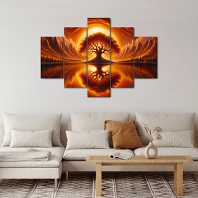 Obraz – Strom v krvavom slnku (150x105 cm)
