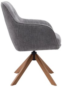 Sivé čalúnené jedálenské kreslá v súprave 2 ks Avola – Unique Furniture