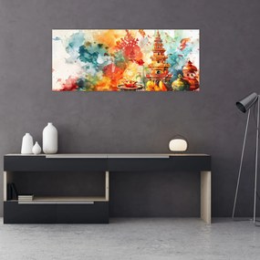 Obraz - Akvarelové ilustrácie (120x50 cm)