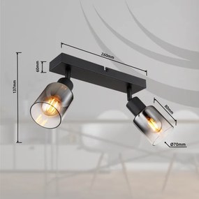 Globo 54308-2 - Bodové svietidlo HUBERTUS 2xE14/40W/230V