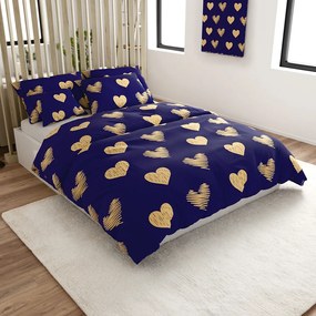 Obliečky z mikrovlákna GOLBINO tmavomodré Rozmer obliečky: 70 x 90 cm | 140 x 200 cm