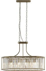 Searchlight 8095-5AB - Luster na reťazi VICTORIA 5xE27/60W/230V mosadz