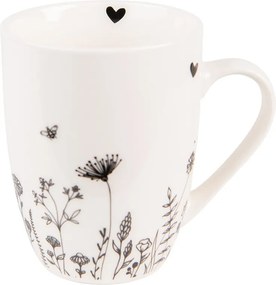Porcelánový hrnček s kvetinami Flora And Fauna - 12 * 8 * 10cm / 300ml