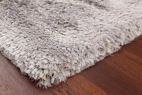 Koberec Plush Shaggy strieborný