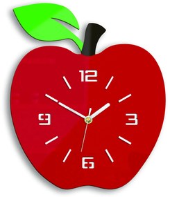 Nástenné hodiny Apple červené