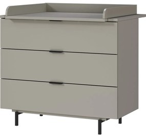 Sivá detská komoda s prebaľovacím pultom 105x102x54 cm Tomino – Germania