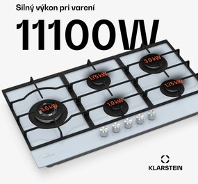 Klarstein Ignito Chef Edition plynová varná doska, 5 Horákov, elektr. zapaľovanie, Wok, na skvapalnený alebo zemný plyn