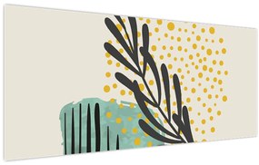 Obraz - Abstraktné listy N⁰3 (120x50 cm)