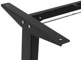 Výškovo nastaviteľný elektrický stôl BestBerg BBAT-14BWD / rozmer 140x70 cm / výška 93,4-125,4 cm / čierna/drevo