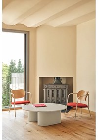 Krémovobiely konferenčný stolík 110x111 cm Totem – Teulat