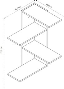 Sconto Nástenný regál HAARLEM hnedá
