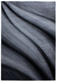 Ayyildiz, Kusový koberec Miami 6630 black, 120x170, šedá, kancelária