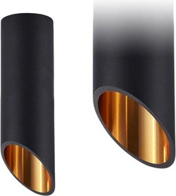 Toolight Toolight, závesné svietidlo DIAMENT 1xGU10 392197, čierna-svetlá zlatá, OSW-08569