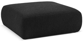 Čierny taburet z textílie bouclé Molino – Micadoni Home