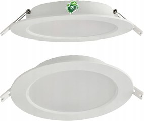 LED stropný panel zapustený okrúhly 12W 1200lm biely