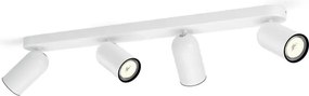 Philips - LED RGBW Stmievateľné bodové svietidlo 4xGU10/4,8W/230V3000K biela + diaľkové ovládanie