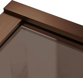 Vaňová zástena REA ELEGANT 80 cm, kartáčovaná meď/hnedá dymová