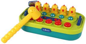 LEAN TOYS Arkádová hra Udri kuriatko, kladivo
