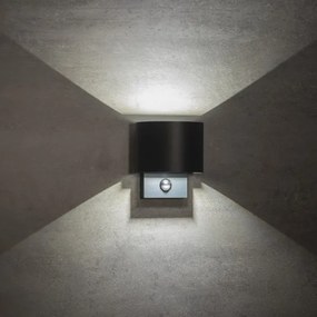 Kanlux 28995 - LED vonkajšie nástenné svietidlo so senzorom REKA LED/7W/230V IP54 antracit