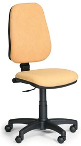 Pracovná stolička Comfort bez podrúčok, žltá