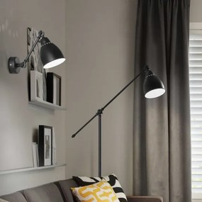 Ideal Lux - Nástenná lampa 1xE27/60W/230V čierna