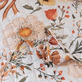 Prehoz na posteľ FLORAL RIBBON, krémový Rozmer: 170 x 210 cm