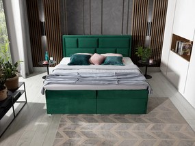 Kontinentálna posteľ 180 cm Menera (zelená). Vlastná spoľahlivá doprava až k Vám domov. 1025425