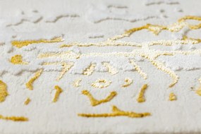 Koberec CORE 6268 Ramka, ornament - slonia kosť / zlatý