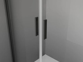 Mexen Exo, dvojité výklopné sprchové dvere, 110 cm, transparentné sklo, čierna, 8182-110-000-70-00