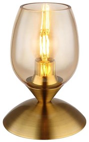 Globo 24007M - Stolná dotyková lampa KUWAITA 1xE14/25W/230V mosadz