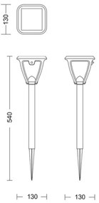Philips - LED Solárna lampa VAPORA LED/1,5W/3,7V 1500 mAh IP44