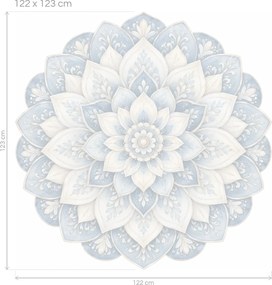 Modrá mandala arch 46 x 46 cm