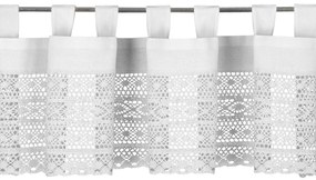 KRÁTKA ZÁCLONA NA PÚTKACH MADDELINE 150X35 CM BIELA