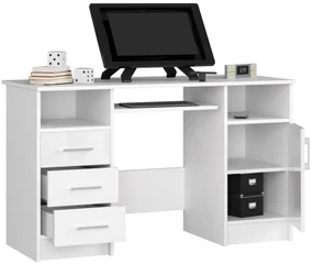 PC stolík Aziza (biela + biely lesk). Vlastná spoľahlivá doprava až k Vám domov. 1068914