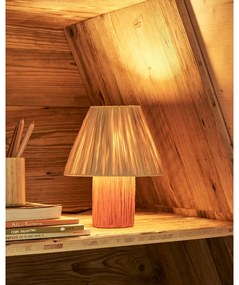 Stolová lampa v prírodnej a terakotovej farbe (výška 25 cm) Pulmi – Kave Home
