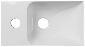 Sapho - Závesné umývadlo PICCOLINO 31x17 cm ľavé/liaty mramor/biela