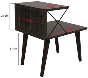 Nočný stolík Cross Dark Brown