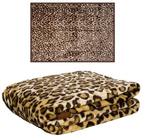 Teplá deka s leopardím vzorom