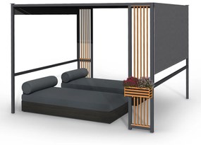 Blumfeldt Valence, altánok, 3 x 3 m, UV50+, vodoodpudivý, solárne LED osvetlenie, solárny panel
