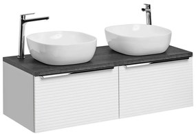 Kúpeľňová skrinka s umývadlom a doskou LEONARDO White DU120/1 | 120 cm