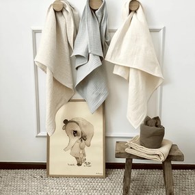 Mušelínová plienka z organickej bavlny prírodná 70×70 cm