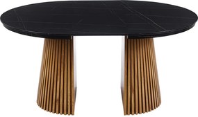 Vintino Jedálenský stôl NEVIO 120–160–200 × 120 cm – čierna / dub