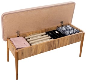 Lavice VINA s úložným prostorem 110 cm borovice atlantic/béžová