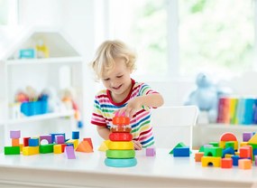 Pyramídová veža vzdelávacie zmyslové puzzle farebné Montessori