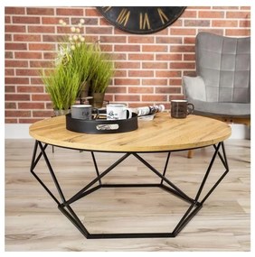HowHomely Konferenčný stolík DIAMOND 40x90 cm čierna/hnedá 10-1562-90-BOL-MDF