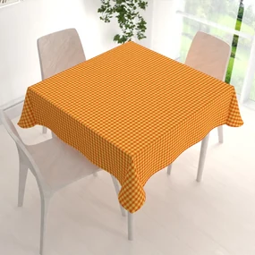 Biante Bavlnený štvorcový obrus Olivia OL-006 Oranžovo-žltá kocka malá 60x60 cm