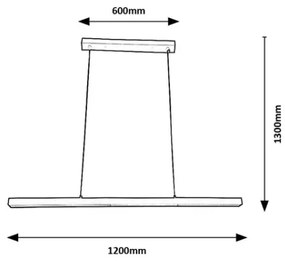 Brilagi - LED luster na lanku AXIS LED/30W/230V 120 cm biela