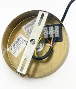 Luster na lanku CRISTAL 1xE14/15W/230V mosadz/dymovo-béžová