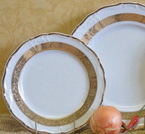 Thun tanierová súprava Maria Louise zlatá 18-dielná