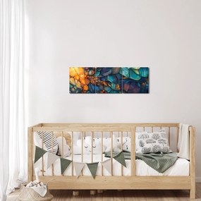 Obraz - Sklenená mozaika (s hodinami) (90x30 cm)